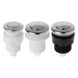 tool parts for machine pneumatic switch on off push air switch button 28mm/32mm/34mm for bathtub spa waste garbage disposal for whlrlpool switch - ( color: 34mmblack )