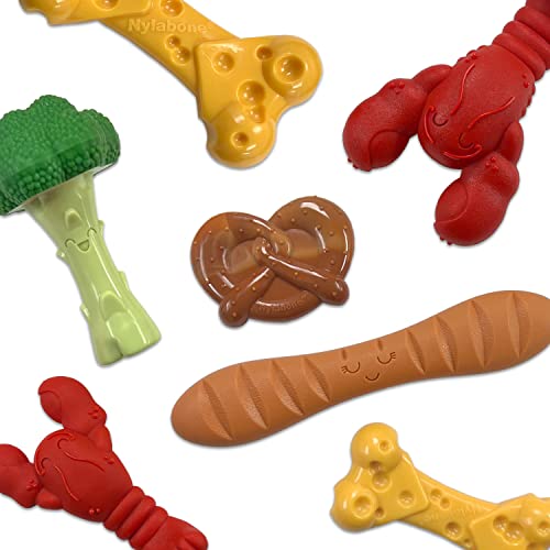 Nylabone Power Chew Lobster Dog Chew Toy, Cute Dog Toys for Aggressive Chewers, Filet Mignon Flavor, X-Large/Souper (1 Count)