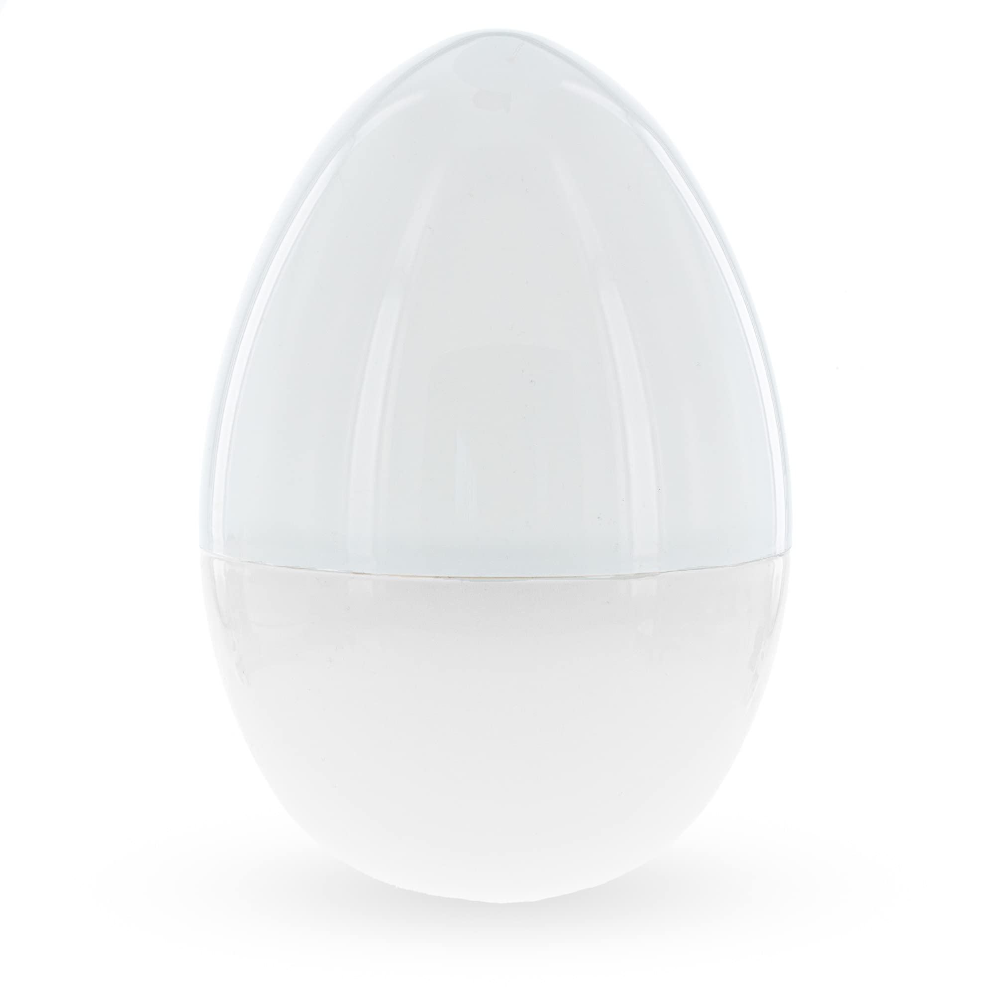 BestPysanky Giant Two-Tone White Plastic Easter Egg 12 Inches