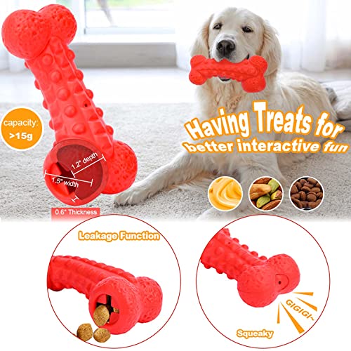 Doudele Dog Toys for Aggressive chewers Large Breed - Super Chewer Dog Toys Dog Toys Cheap Dog Toys (Red Beef Flavor)