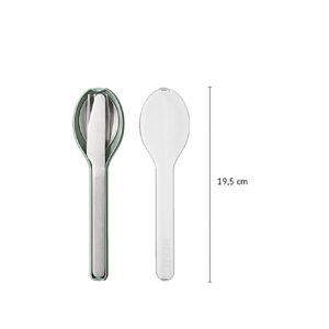 Mepal – Cutlery 3-Piece Set Ellipse – Cutlery Set On The Go - Consists of A Knife, Fork & Spoon - Cutlery Set with Travel Case – Stainless Steel - Nordic Blue