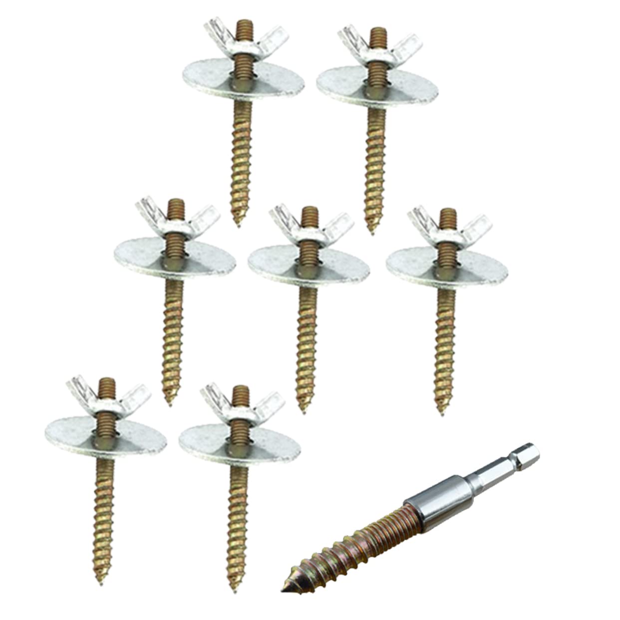 Balacoo 2 Sets Stand Bar Accessories Bird Stand Fixator Birdcage Supplies Hamster Springboard Screws Bird Nest Screws Nut Dog Eye Wipes Hamster Supplies Nuts Metal Chinchilla Screw Bit