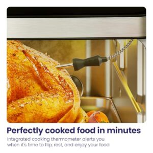 Chefman Air Fryer Toaster Oven Combo with Probe Thermometer, 12-In-1 Stainless Steel Convection Countertop, 10 Inch Pizza, 4 Slices of Toast, Cooking, Baking, Toasting, Roaster Oven Airfryer 20QT