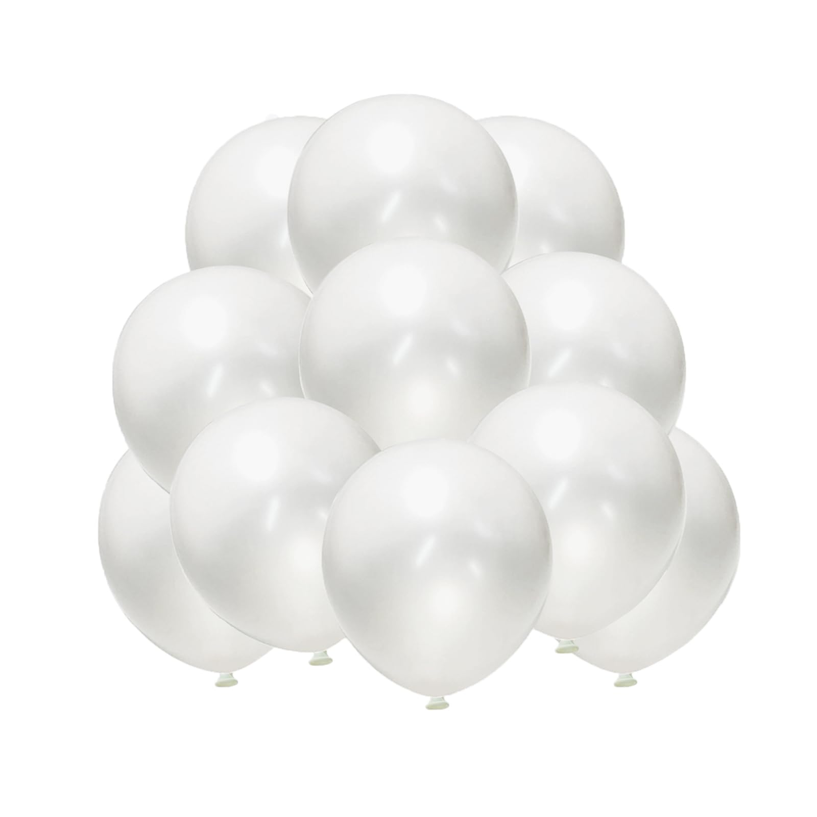 Pearl White Balloons 12 Inch 50PCS Matte White Balloons Round Pearlized White Latex Balloons for Wedding Birthday Christmas Baby Shower Anniversary Backdrop White Theme Party Arch Decorations