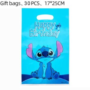 30pcs Lilo and Stitch Birthday Party Gift Bags Candy Bags Goody Bags Lilo and Stitch Birthday Party Supplies Decorations (30pcs)