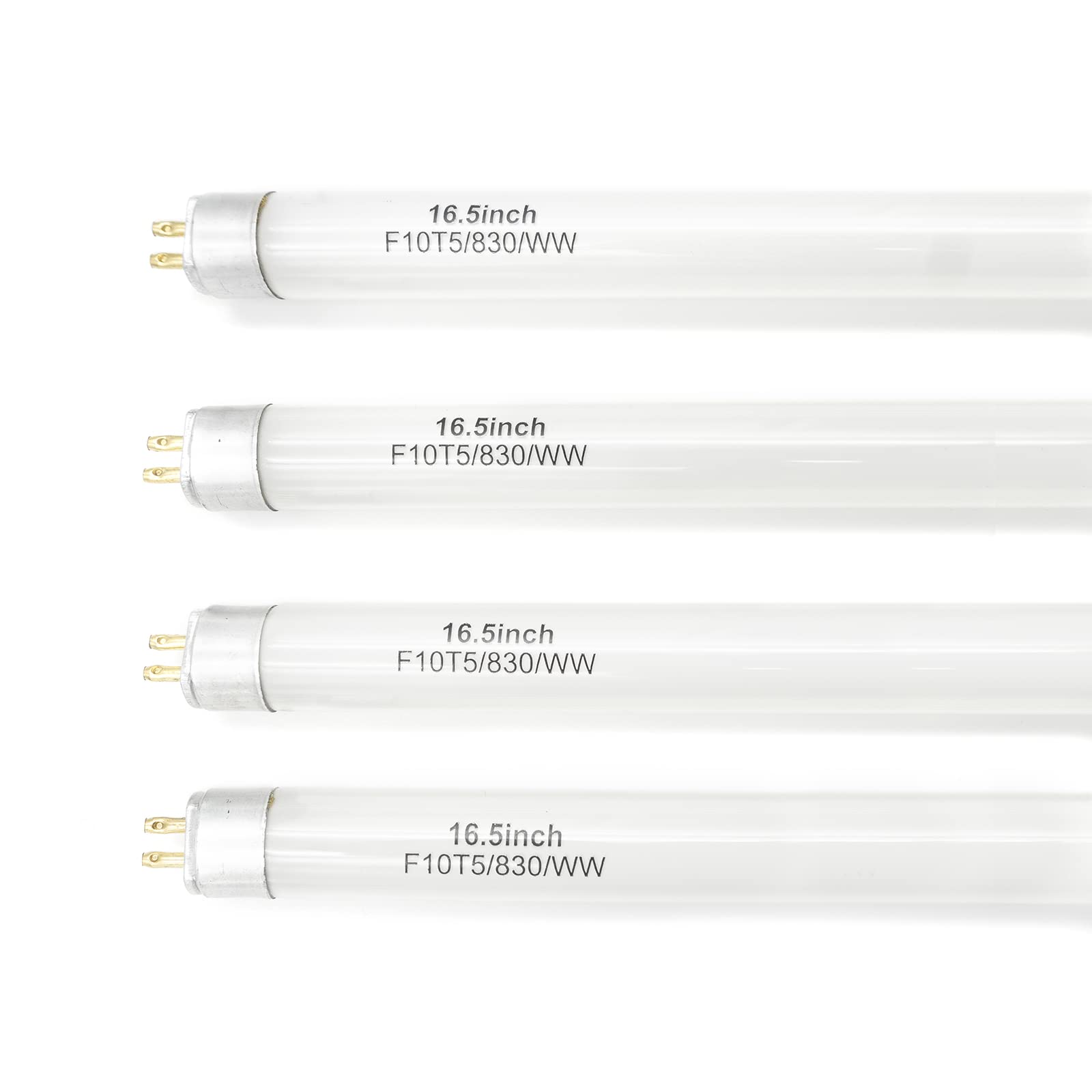 Konideke 16 Inches F10T5 Replacement Bulb Compatible Jasco T5 10 Watt Warm White 3000K F10T5/830 Fluorescent Tube for Counter and Cabinet Fixture 4 Count