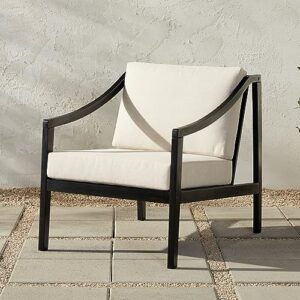 Walker Edison Dekian Outdoor Chairs, Black Wash