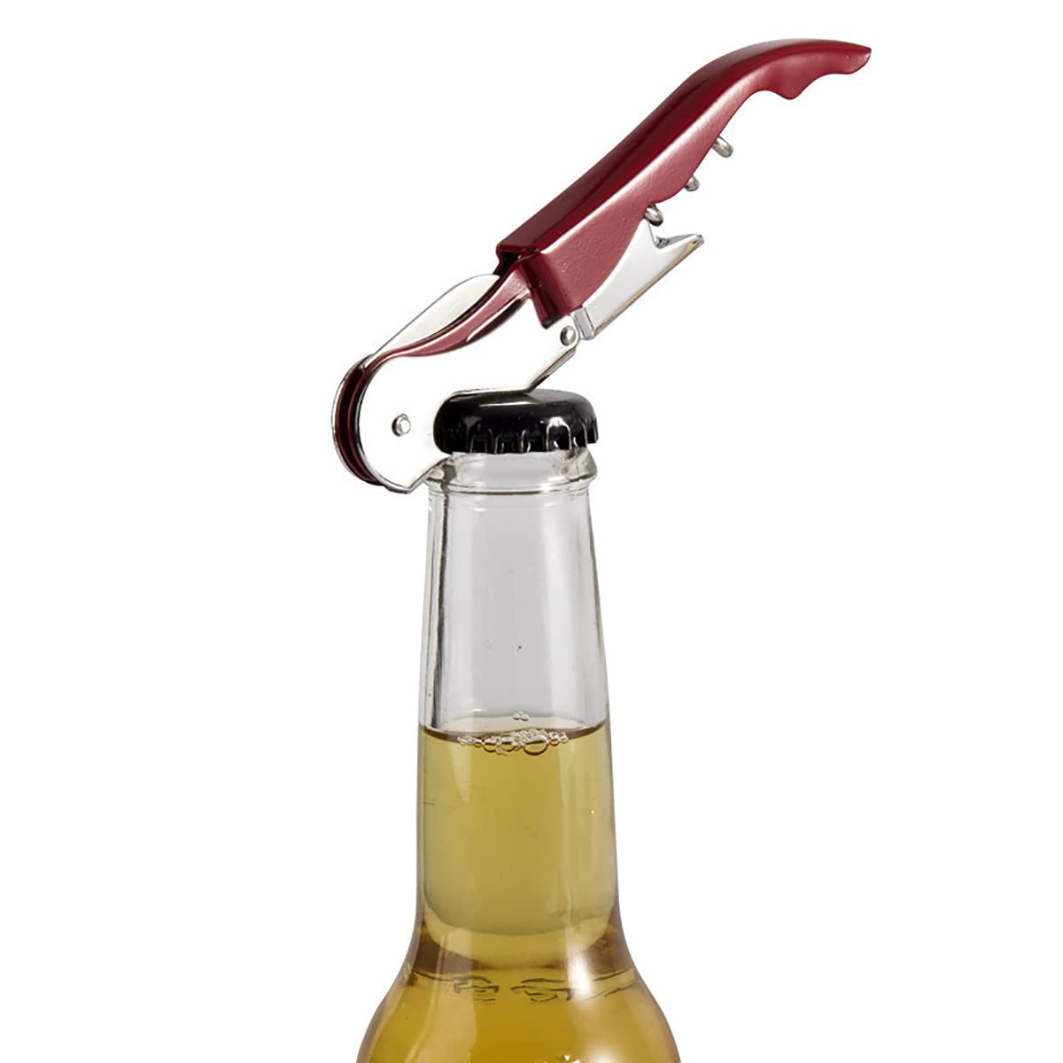 Waiter Corkscrew Professional Wine Opener with Foil Cutter,Manual Wine Bottle Opener for Servers, Bartenders and Waiter (1, Black)