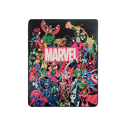 Bazillion Dreams Marvel Universe Characters Legends Fleece Softest Comfy Throw Blanket for Adults & Kids| Measures 60 x 50 Inches