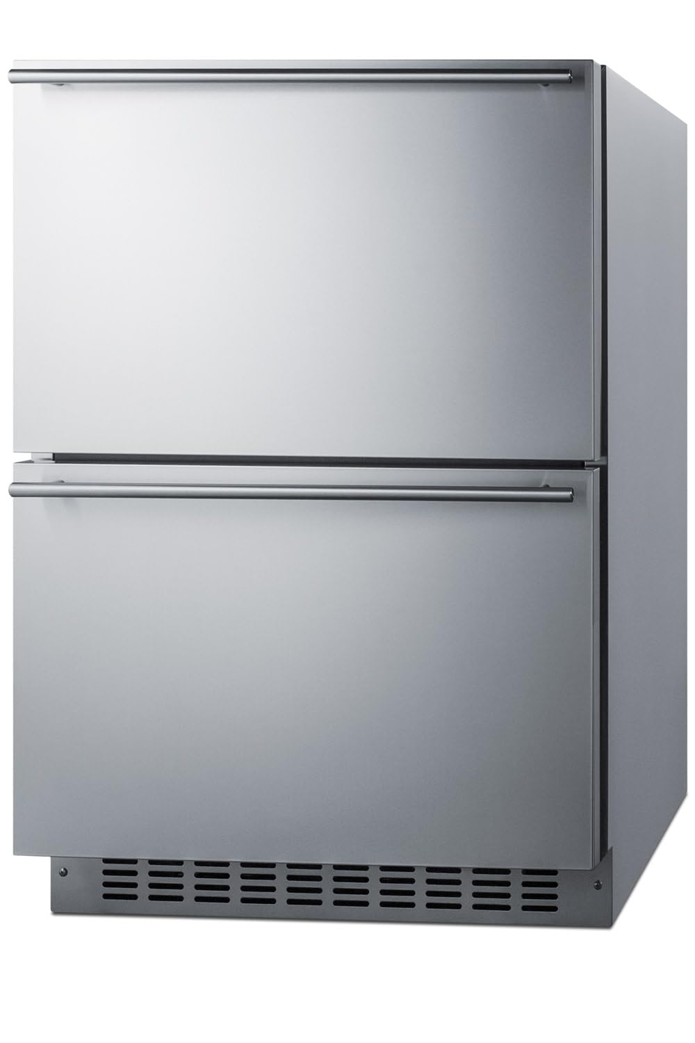 Summit Appliance ADRF244CSS 24" Wide 2-Drawer Refrigerator-Freezer, ADA Compliant, 3.32 cu.ft Capacity, Temperature Alarm, Indoor/Outdoor Compatible, Stainless Steel Drawers, Frost-free, Child Lock