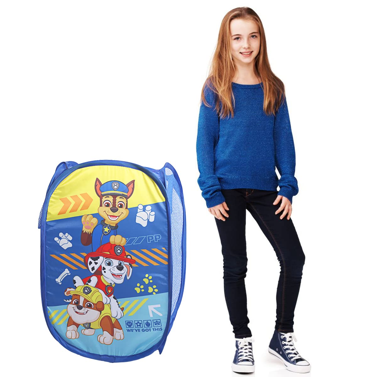 Pop Up Hamper with Durable Carry Handles - 13 Cartoon Styles for Kids