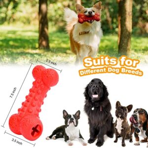 Doudele Dog Toys for Aggressive chewers Large Breed - Super Chewer Dog Toys Dog Toys Cheap Dog Toys (Red Beef Flavor)