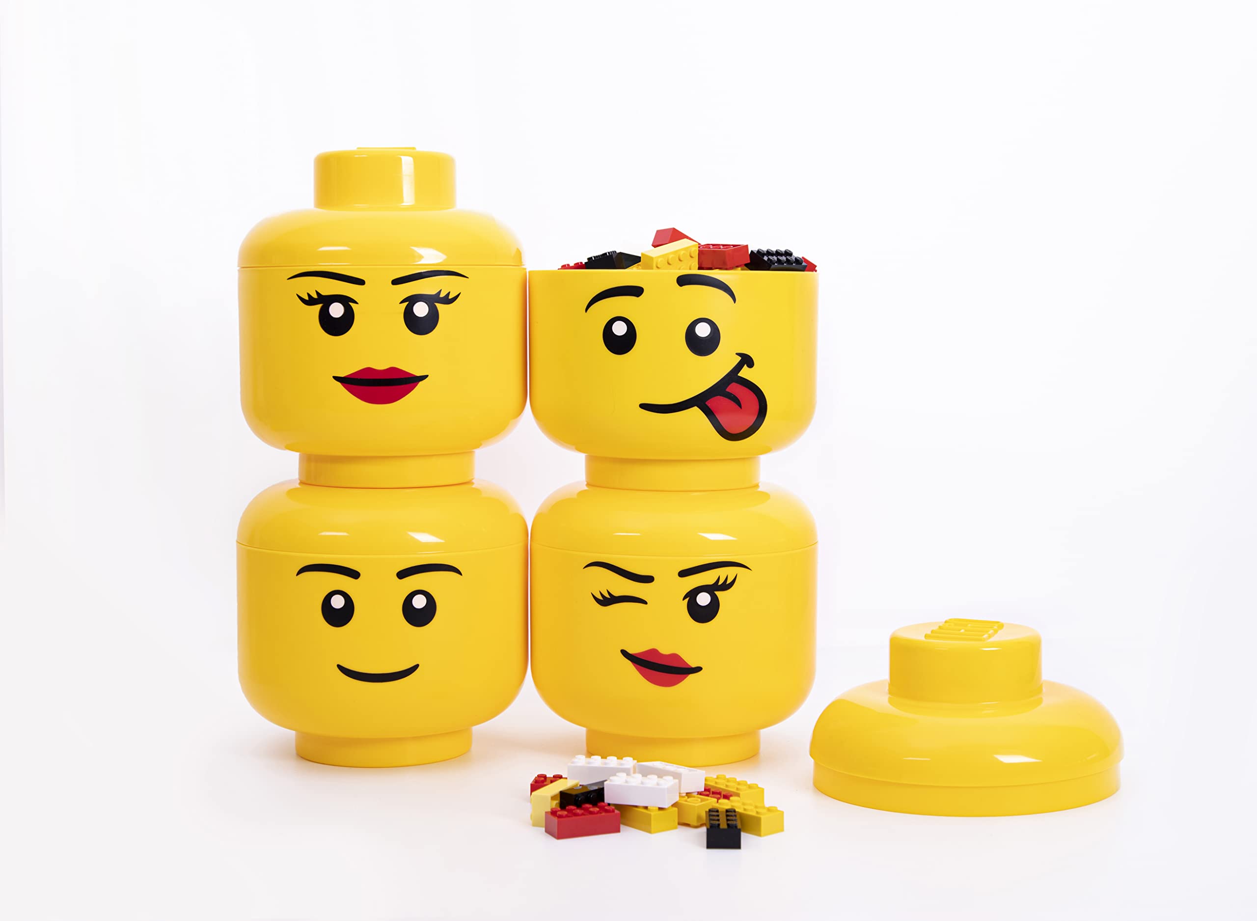 Room Copenhagen LEGO Storage Head, Large, Yellow