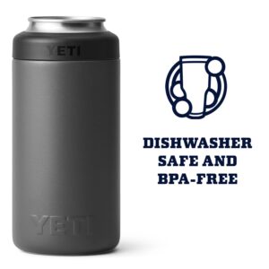 YETI Rambler 16 oz. Colster Tall Can Insulator for Tallboys & 16 oz. Cans, Charcoal (NO CAN Insert)