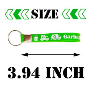 ATSMOICY 24 Garbage Truck Themed Party Silicone Bulk Keychian/Keyrings - Rubbish truck Themed Baby Shower Birthday Waste Management Recycling Party Supplies Decorations Favors Rubber Keychian