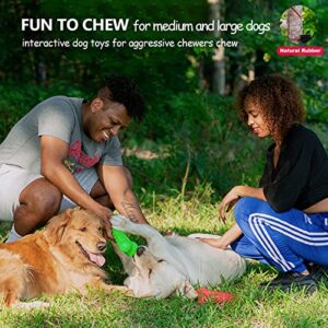 Doudele Dog Toys for Aggressive chewers Large Breed - Super Chewer Dog Toys Dog Toys Cheap Dog Toys (Red Beef Flavor)