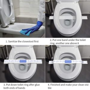 ESSENTIAL- Printed Toilet Seat Band 16-1/2" Wide X 1-1/2" Deepuse In Hotels and Motels (Case Of 500）