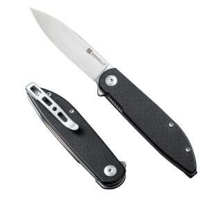 sencut bocll ii pocket knife folding knife for edc, liner lock small knife with g10 handle, design by brad zinker, 2.96'' blade for indoor outdoor gifts s22019-1