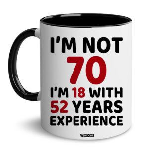 whidobe 70th birthday gifts for women, men, dad, mom - 1954 birthday gifts for women, 70 years old birthday gifts coffee mug for wife, friend, sister, her, him, brother, colleague, coworker, christmas