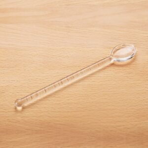 GSHLLO 2 Pcs Clear Glass Spoons Tea Stirring Spoon Coffee Mixing Long Handle Cocktail Spoons Transparent Dessert Spoon for Drinks Milk