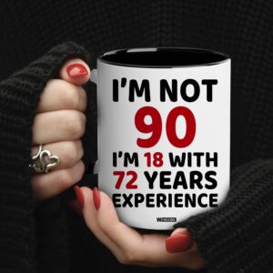 WHIDOBE 90th Birthday Gifts for Women, Men, Dad, Mom - 1934 Birthday Gifts for Women, 90 Years Old Birthday Gifts Coffee Mug for Wife, Friend, Sister, Her, Him, Brother, Colleague, Coworker, Christmas