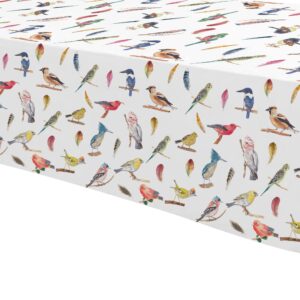 Xigejob Bird Party Tablecloth Decorations - Disposable Bird Birthday Party Supplies Table Cover, Colorful Birds Feather Bridal Baby Shower Summer Tea Party Table Cloth - 4 Pack (54in x 108in)