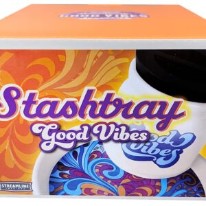 Streamline Imagined Ceramic Stashtray with Silicone Lid (Good Vibes)