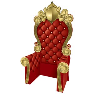 beistle 7' 1.75" x 3' 9.25" corrugated cardboard three dimensional throne for prom night photo booth prop, includes easel