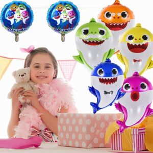 TUHI Products Shark Party Supplies for Baby, Helium baby shark party balloons, Birthday Decorations Baby Shower Party Supplies (10 pcs)