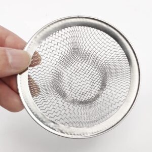 50pcs Mesh Sink Strainer, 2.75" Top/1" Stainless Steel Slop Basket Filter Trap, Metal Bathtub Kitchen Drain Strainer, Hair Basket Drain - Fits Most Kitchen Sinks, Bathroom Sinks,Shower Drains