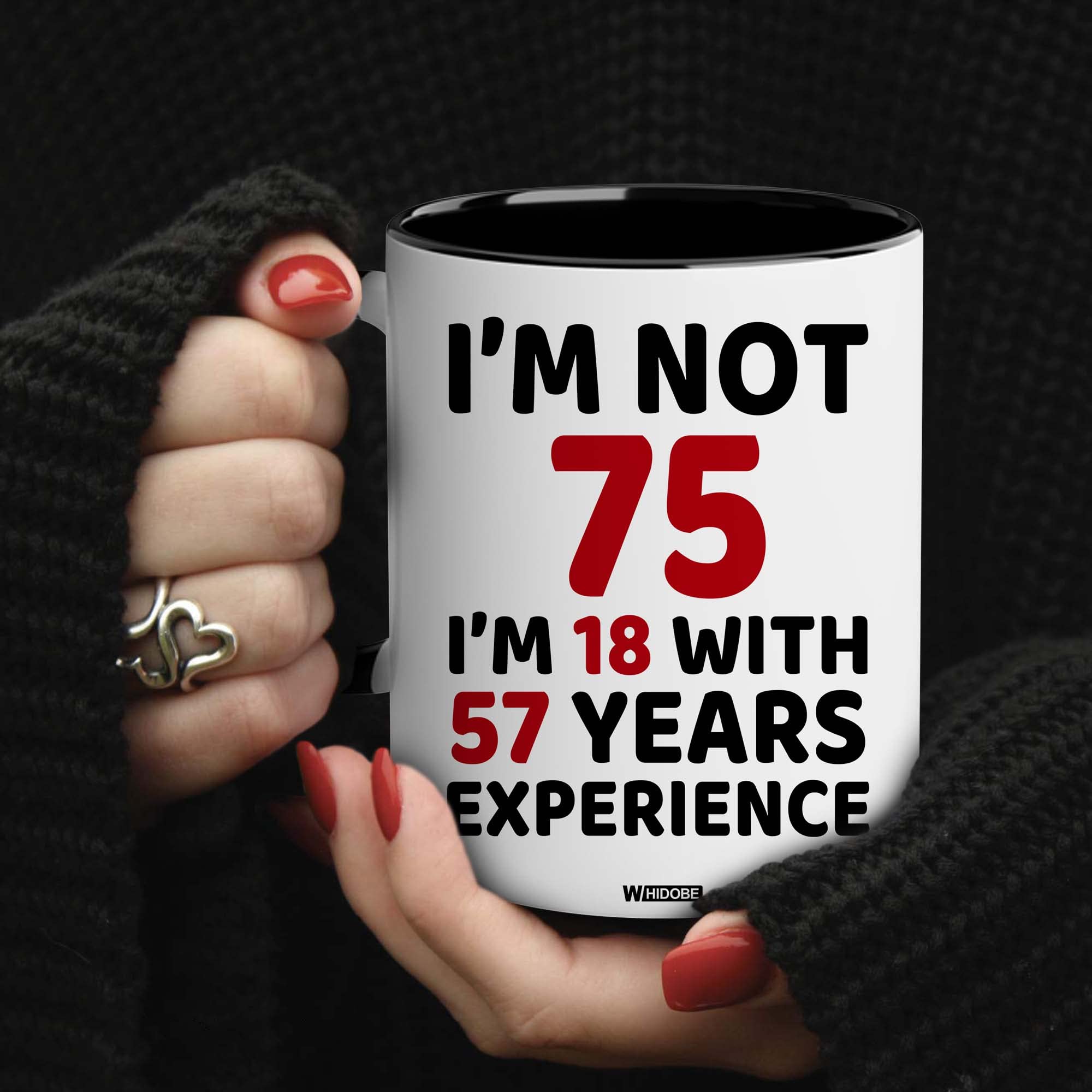 WHIDOBE 75th Birthday Gifts for Women, Men, Dad, Mom - 1949 Birthday Gifts for Women, 75 Years Old Birthday Gifts Coffee Mug for Wife, Friend, Sister, Her, Him, Brother, Colleague, Coworker, Christmas