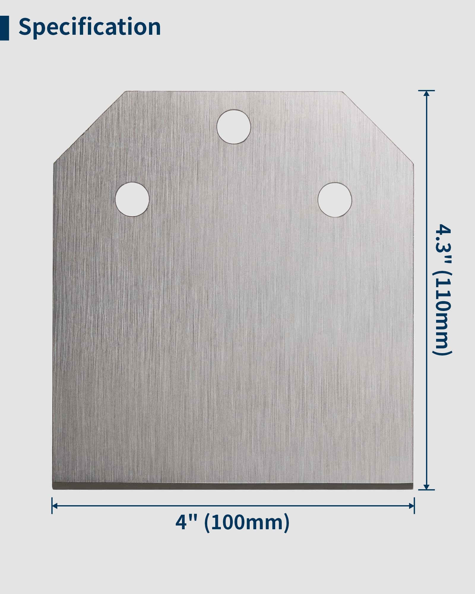 Firecore 2Pcs SDS Plus Floor Scraper Replacement Blades for Firecore 4" x 10" SDS Plus Floor Scraper FS21410