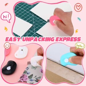 48 Pcs Mini Retractable Utility Knife Cute Style Box Cutter Back to School Supplies Portable Utility Pocket Knife Opener Letter Openers for Students Office School Class Stationery DIY Crafts