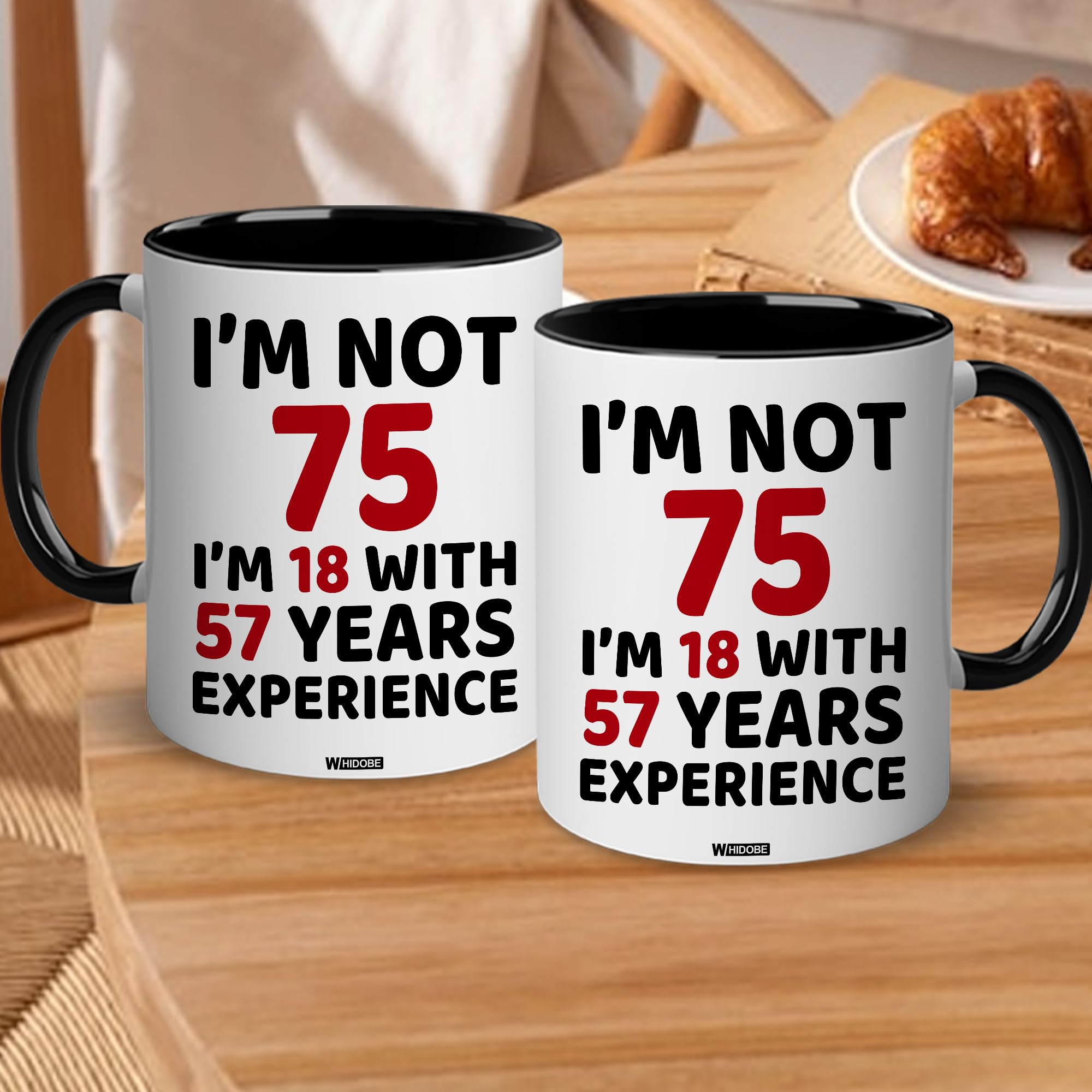 WHIDOBE 75th Birthday Gifts for Women, Men, Dad, Mom - 1949 Birthday Gifts for Women, 75 Years Old Birthday Gifts Coffee Mug for Wife, Friend, Sister, Her, Him, Brother, Colleague, Coworker, Christmas