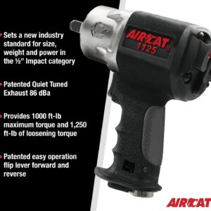 AIRCAT Pneumatic Tools 1125: 1/2" Composite Impact Wrench 1250 ft-lbs