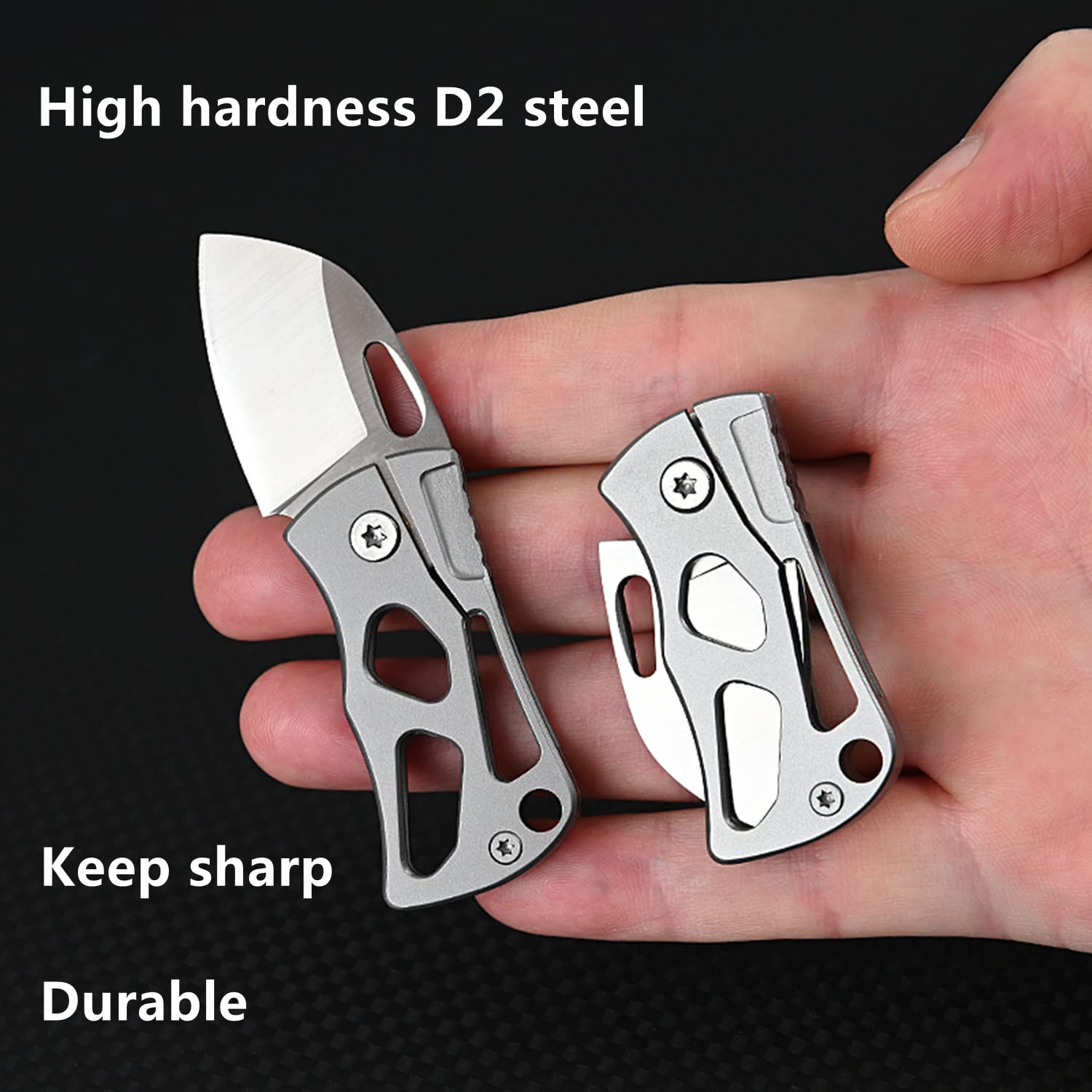 SZHOWORLD Everyday Carry Pocket Knife, Mini EDC Knife with D2 Steel Blade, Small Folding Knife, Sharp and Durable