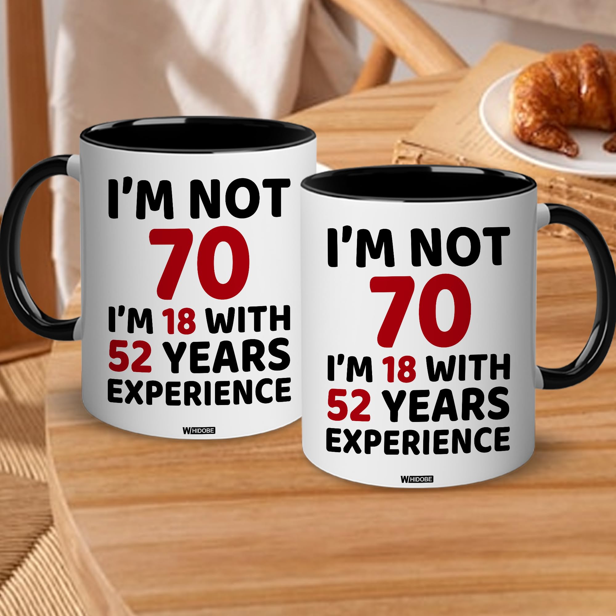 WHIDOBE 70th Birthday Gifts for Women, Men, Dad, Mom - 1954 Birthday Gifts for Women, 70 Years Old Birthday Gifts Coffee Mug for Wife, Friend, Sister, Her, Him, Brother, Colleague, Coworker, Christmas