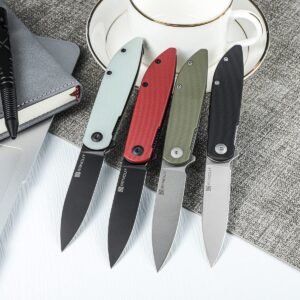 SENCUT Bocll II Pocket Knife Folding Knife for EDC, Liner Lock Small Knife with G10 Handle, Design by Brad Zinker, 2.96'' Blade for Indoor Outdoor Gifts S22019-1