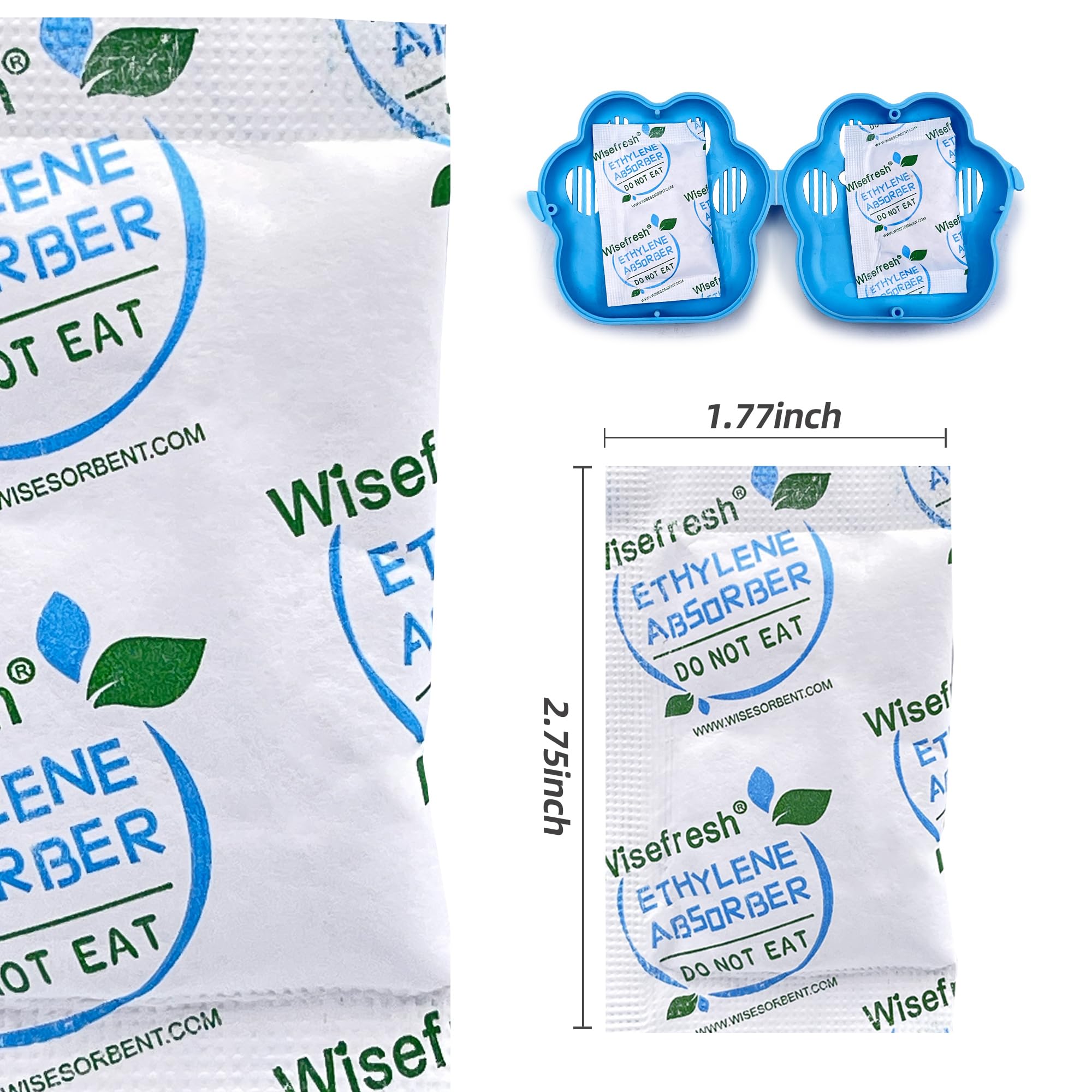 WiseFresh 30 Packs 5 Gram Ethylene Gas Absorber Packet, Vegetable & Fruit Fresh Produce Protector, Food Freshness Extender, Fresh Fruit Preserver, Vegetable Saver