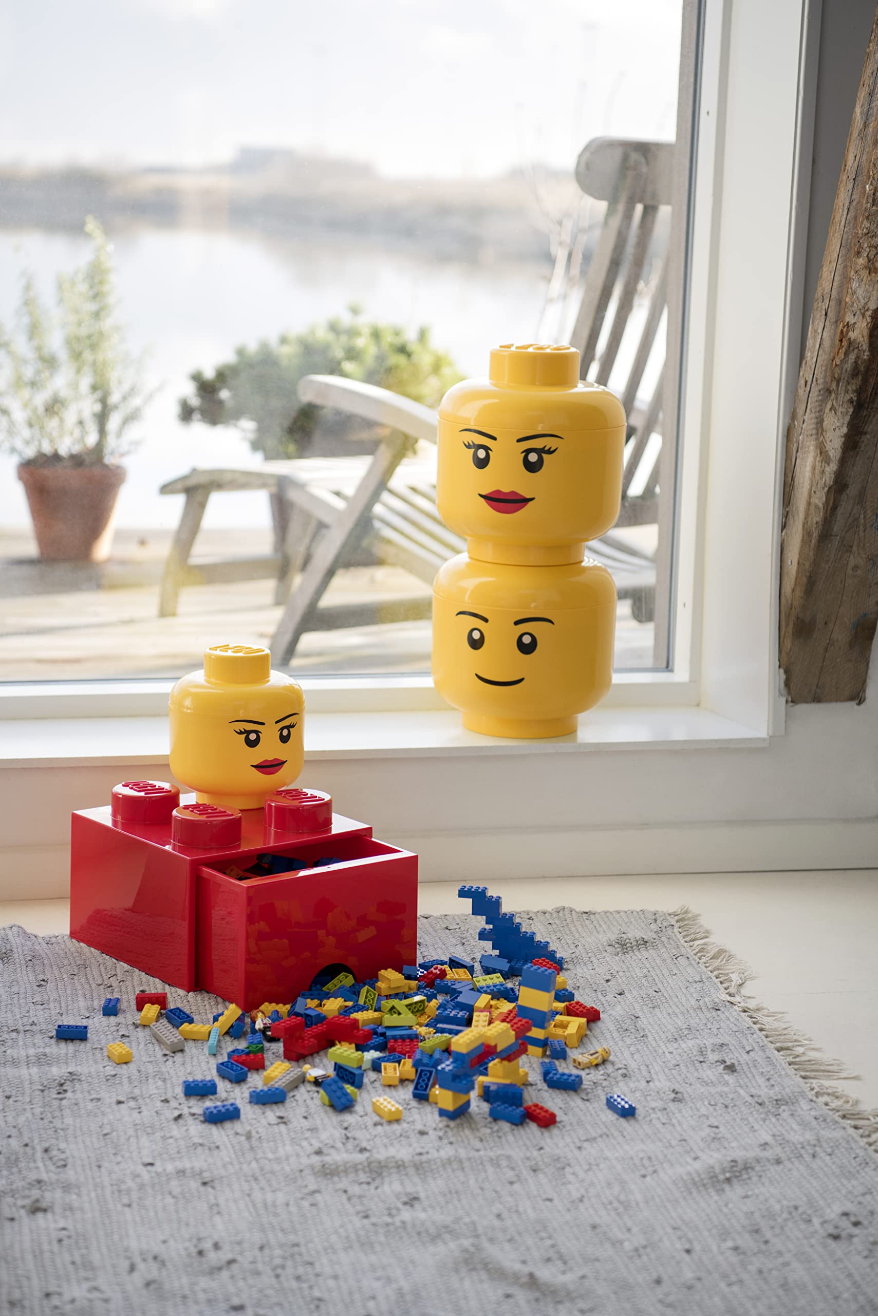 Room Copenhagen LEGO Storage Head, Large, Yellow