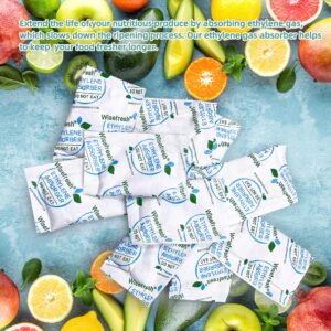 WiseFresh 30 Packs 5 Gram Ethylene Gas Absorber Packet, Vegetable & Fruit Fresh Produce Protector, Food Freshness Extender, Fresh Fruit Preserver, Vegetable Saver