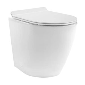 st. tropez back to wall concealed tank toilet bowl, black hardware