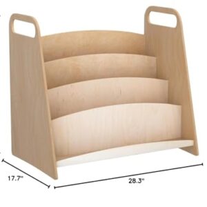 Goodevas Wooden Book Shelf Organizer & Toy Storage for Kids - Wood Book Case & Toy Stand Bookcase for Toddler Room - Montessori Display Stand Bookshelf for Children Made in Ukraine