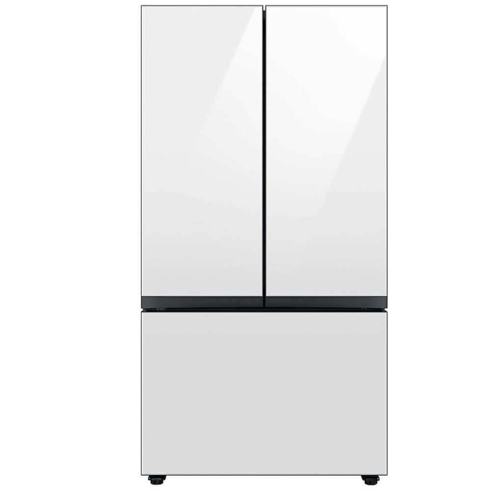 SAMSUNG RF30BB620012 30 Cu. Ft. Bespoke White Glass 3-Door French Door Refrigerator