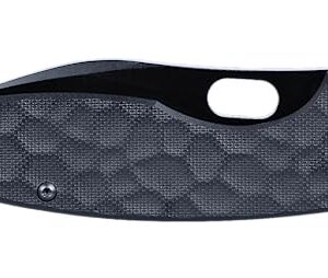 CRKT Pilar III EDC Folding Pocket Knife: Compact Everyday Carry, Black Blade with Finger Choil, Thumb Slot Open, G10 Handle, Reversible Pocket Clip 5317K