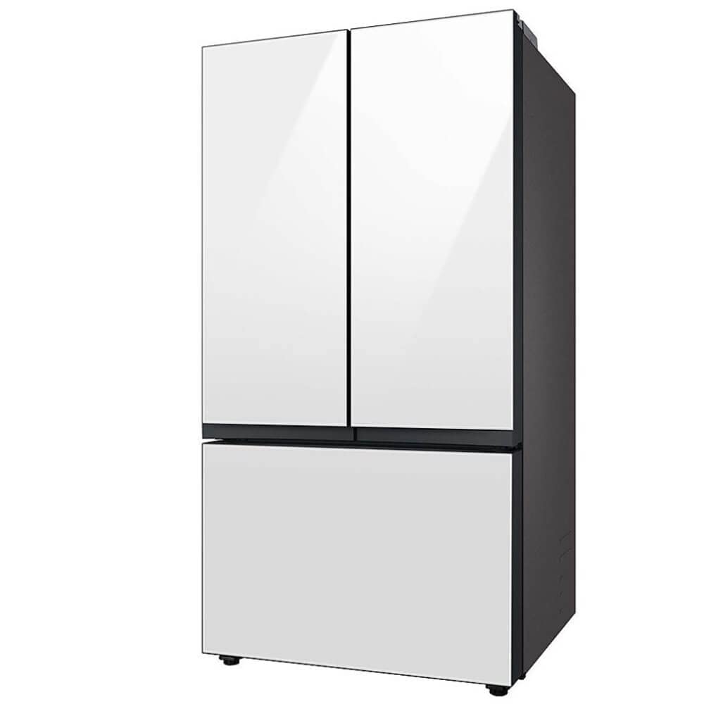 SAMSUNG RF30BB620012 30 Cu. Ft. Bespoke White Glass 3-Door French Door Refrigerator