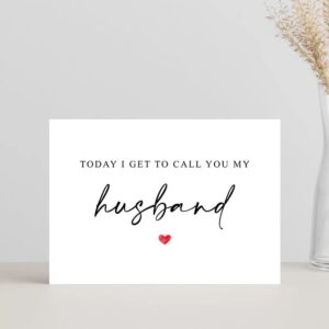 Emily gift Today I Get To Call You My Husband - Husband Vow Card - Husband Wedding Day Card - To My Husband Card