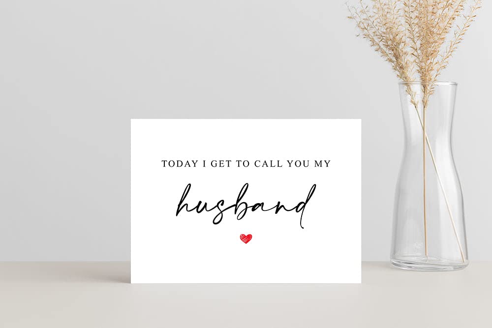 Emily gift Today I Get To Call You My Husband - Husband Vow Card - Husband Wedding Day Card - To My Husband Card