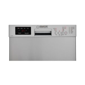 Equator 18 in Dishwasher 10 place+Wine Rack 3.4g QUIET 51 dB 110V E-Star ADA in Silver