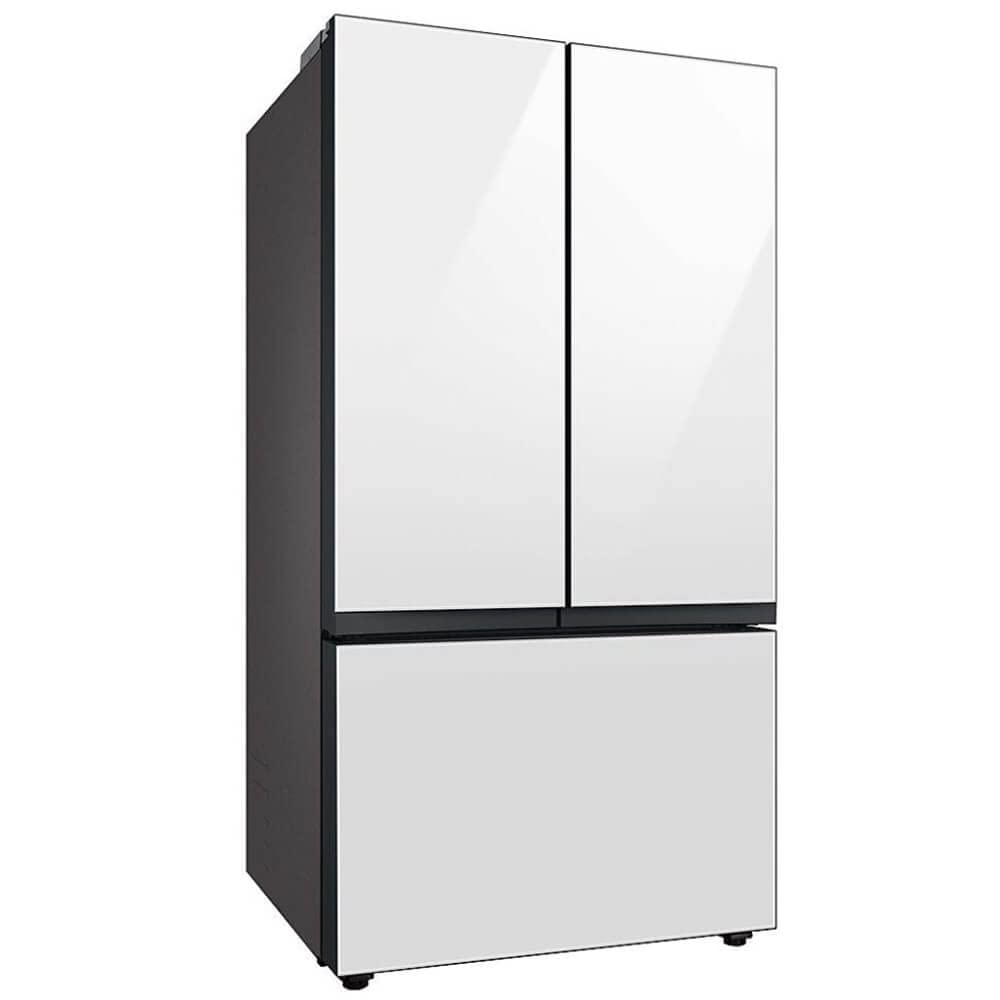 SAMSUNG RF30BB620012 30 Cu. Ft. Bespoke White Glass 3-Door French Door Refrigerator